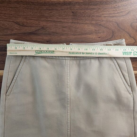 Talbots Tan Beige Cotton Straight Pencil Lined Skirt Size 6 - Picture 6 of 7